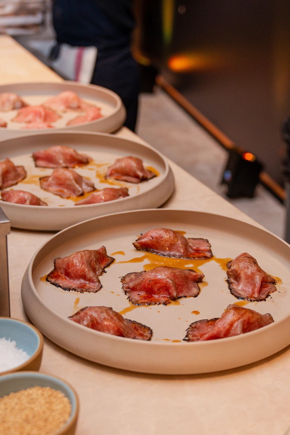 Catering set-up detail at a 3Fils event